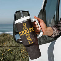 Christian Gifts For Men Tumbler With Handle Man Of Faith I Can Do All Things Through Christ - Wonder Print Shop