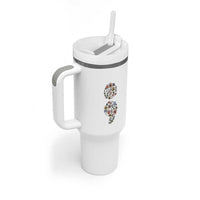 Suicide Prevention Awareness Tumbler With Handle You Matter Semicolon Flowers - Wonder Print Shop