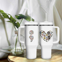 Suicide Prevention Awareness Tumbler With Handle You Matter Semicolon Flowers - Wonder Print Shop