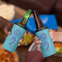 Suicide Prevention Awareness 4 in 1 Can Cooler Tumbler It's Ok To Not Be Ok Mermaid Semicolon Teal Purple Ocean - Wonder Print Shop