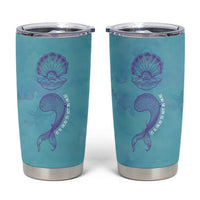 Suicide Prevention Awareness Tumbler Cup It's Ok To Not Be Ok Mermaid Semicolon Teal Purple Ocean - Wonder Print Shop