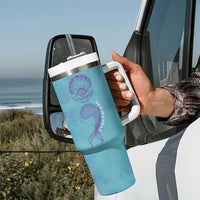Suicide Prevention Awareness Tumbler With Handle It's Ok To Not Be Ok Mermaid Semicolon Teal Purple Ocean - Wonder Print Shop