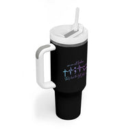 Suicide Prevention Tumbler With Handle We Are All Broken That's How The Light Gets In - Wonder Print Shop