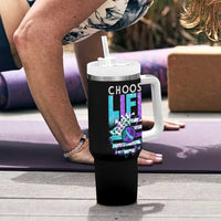 Suicide Prevention Tumbler With Handle Choose Life Sunflower American Flag - Wonder Print Shop