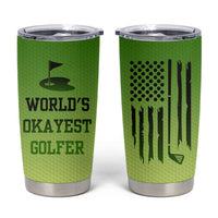 Gifts for Golf Player Tumbler Cup World's Okayest Golfer