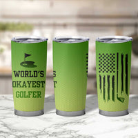 Gifts for Golf Player Tumbler Cup World's Okayest Golfer