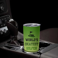 Gifts for Golf Player Tumbler Cup World's Okayest Golfer