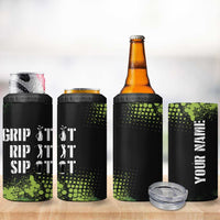 Personalized Funny Golf Player 4 in 1 Can Cooler Tumbler Custom Name Grip It Rip It Sip It Beer Drinking