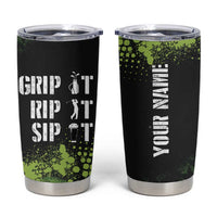 Personalized Funny Golf Player Tumbler Cup Custom Name Grip It Rip It Sip It Beer Drinking