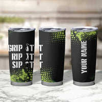 Personalized Funny Golf Player Tumbler Cup Custom Name Grip It Rip It Sip It Beer Drinking