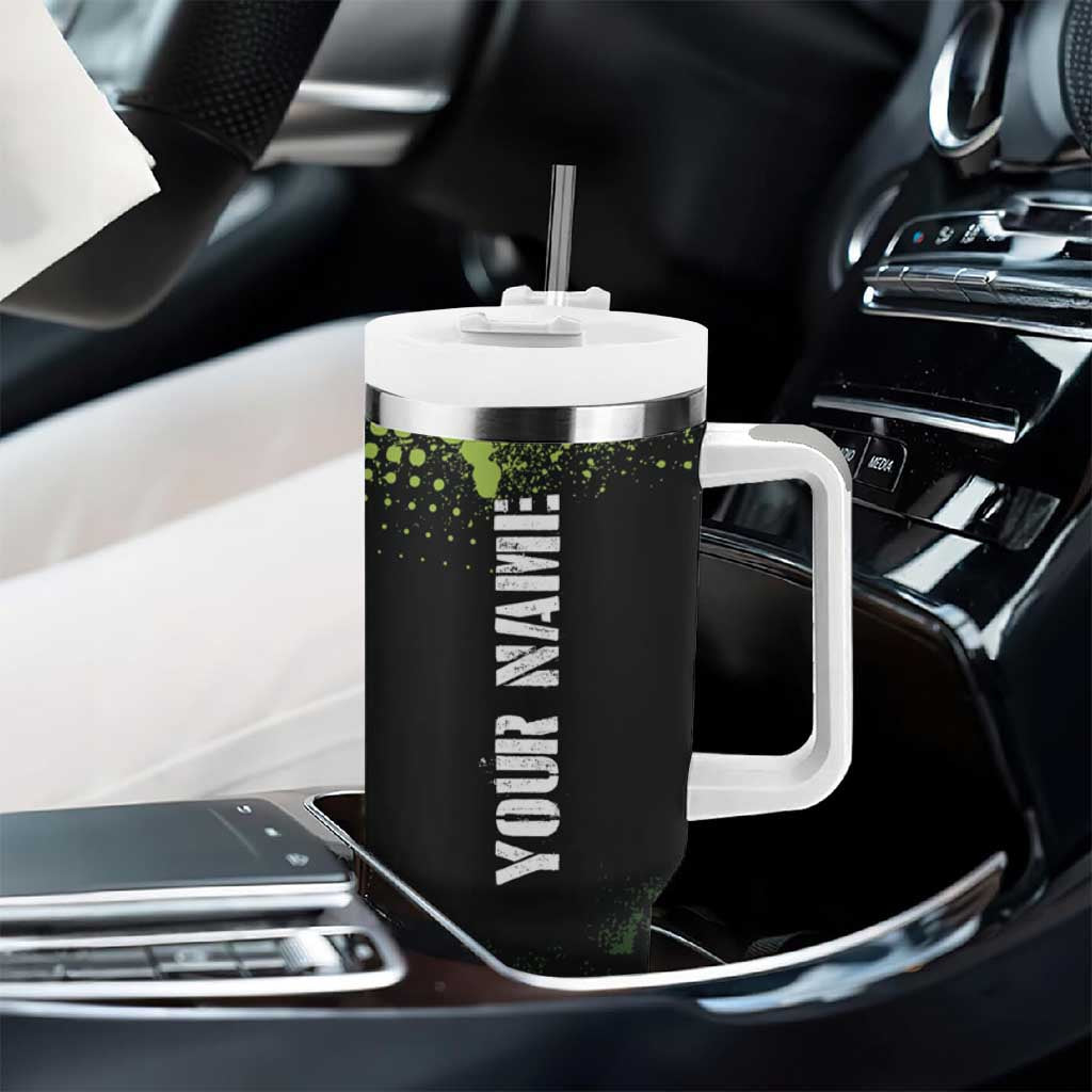 Personalized Funny Golf Player Tumbler With Handle Custom Name Grip It Rip It Sip It Beer Drinking