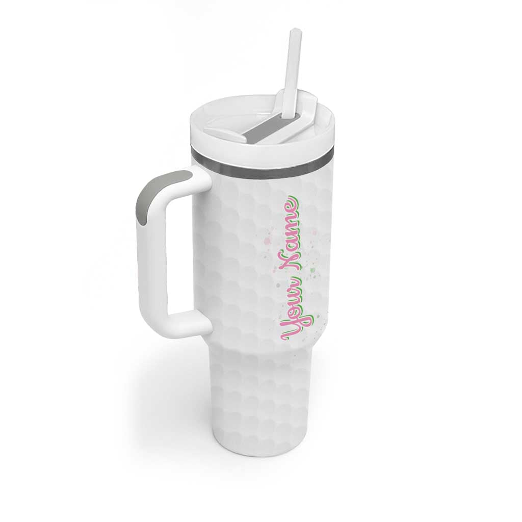 Personalized Golf Player Tumbler With Handle Custom Name Just A Girl Who Loves Golf