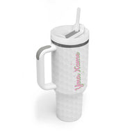 Personalized Golf Player Tumbler With Handle Custom Name Just A Girl Who Loves Golf