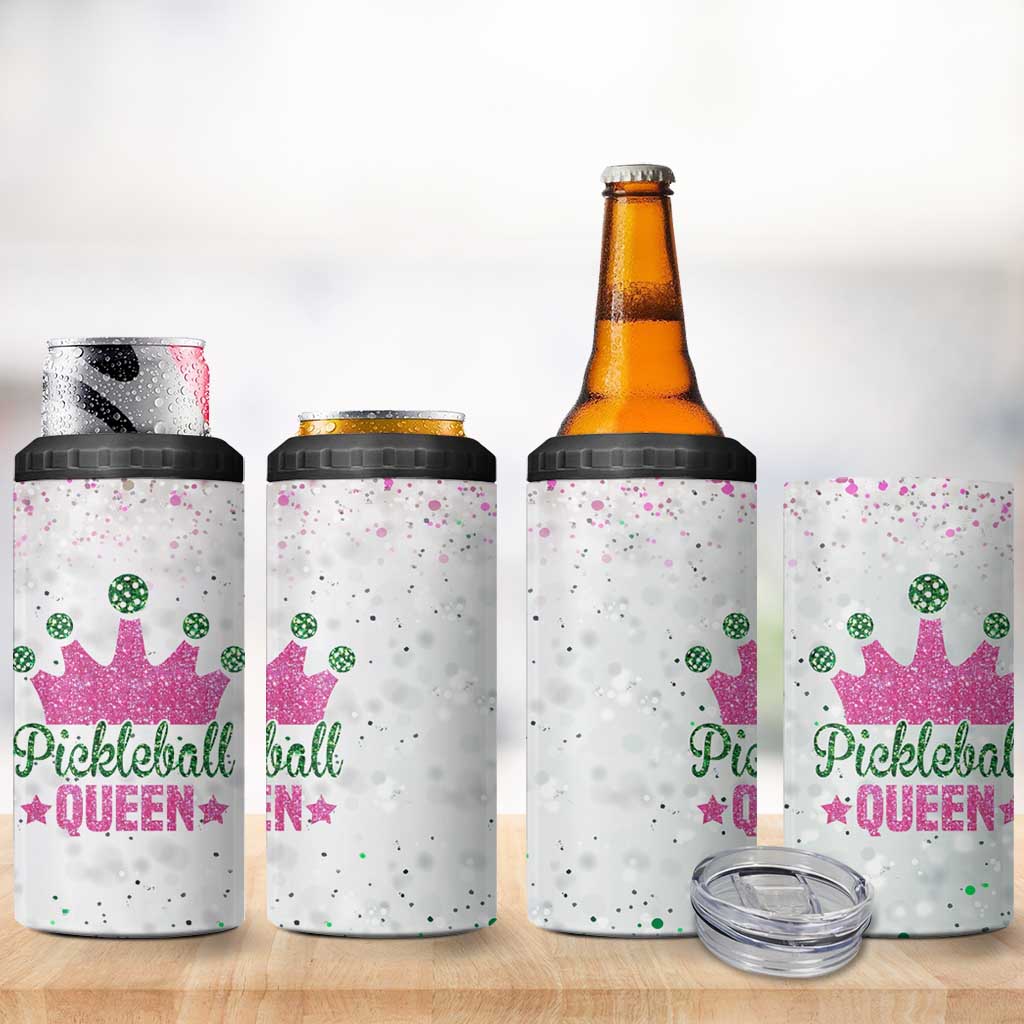 Gifts for Pickleball Lover 4 in 1 Can Cooler Tumbler Pickleball Queen