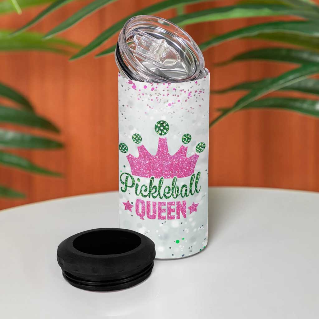 Gifts for Pickleball Lover 4 in 1 Can Cooler Tumbler Pickleball Queen