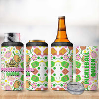 Pickleball Player 4 in 1 Can Cooler Tumbler Pickleball Queen
