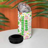 Pickleball Player 4 in 1 Can Cooler Tumbler Pickleball Queen
