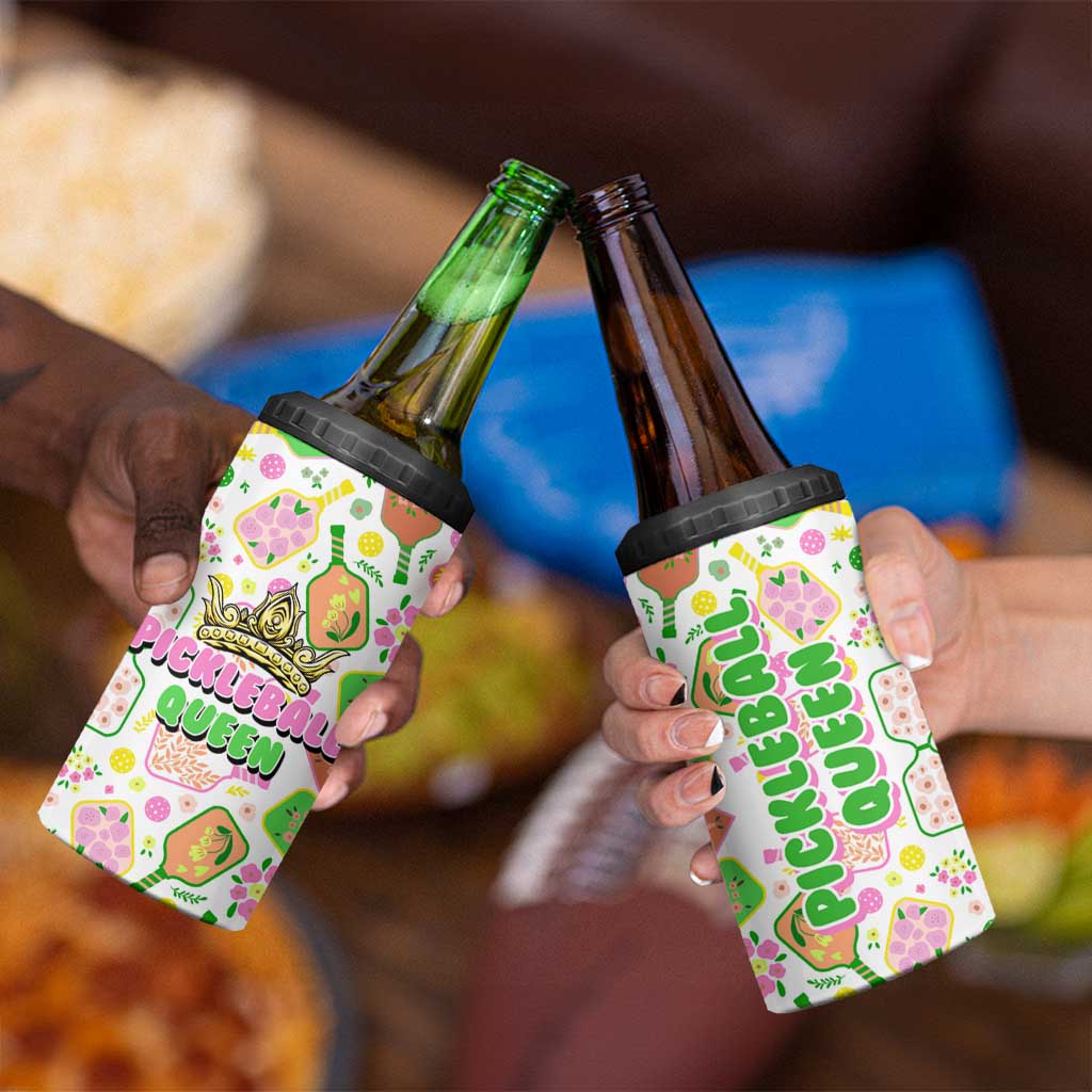 Pickleball Player 4 in 1 Can Cooler Tumbler Pickleball Queen