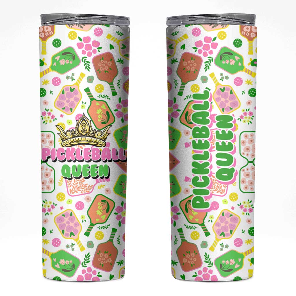 Pickleball Player Skinny Tumbler Pickleball Queen