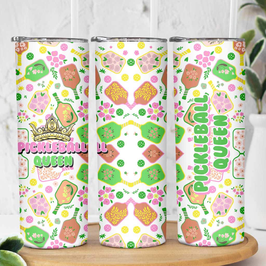 Pickleball Player Skinny Tumbler Pickleball Queen