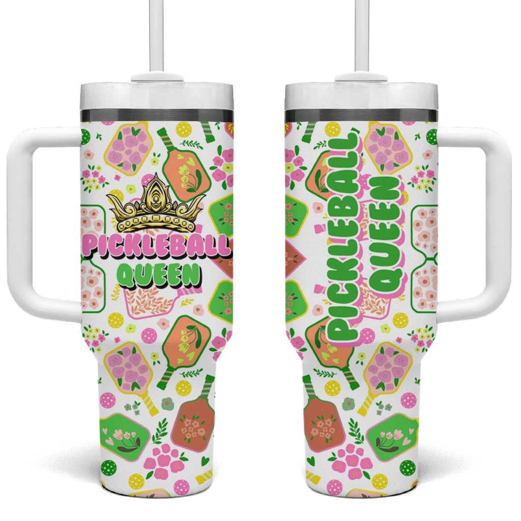 Pickleball Player Tumbler With Handle Pickleball Queen