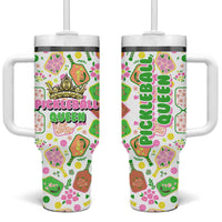 Pickleball Player Tumbler With Handle Pickleball Queen