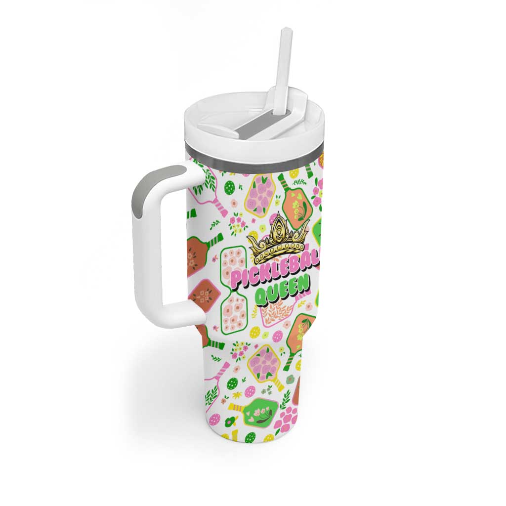 Pickleball Player Tumbler With Handle Pickleball Queen