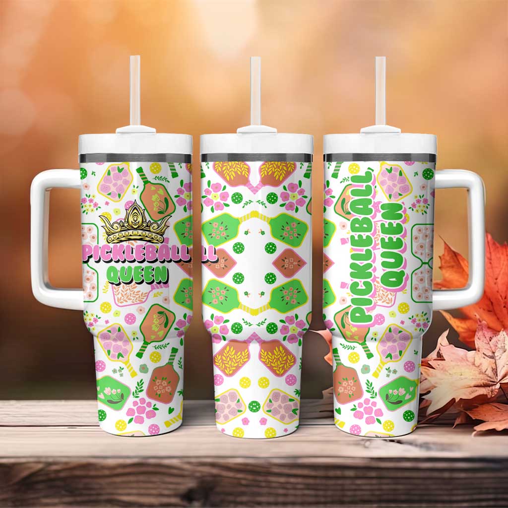 Pickleball Player Tumbler With Handle Pickleball Queen