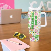 Pickleball Player Tumbler With Handle Pickleball Queen