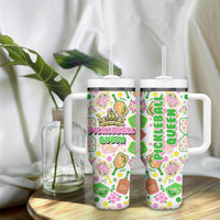 Pickleball Player Tumbler With Handle Pickleball Queen