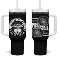 Funny Pickleball Player Tumbler With Handle Tears of My Pickleball Opponents