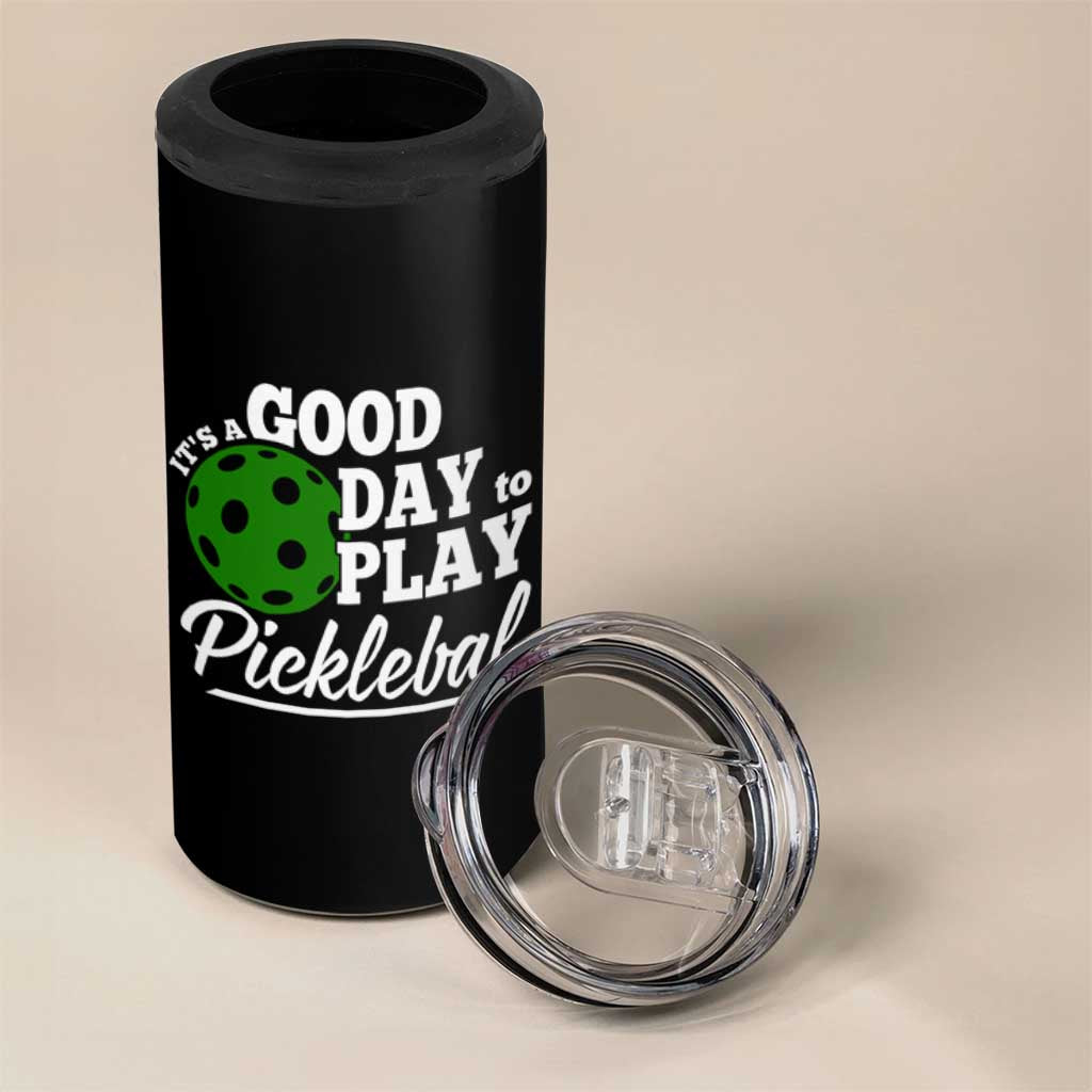 Personalized Pickleball Player 4 in 1 Can Cooler Tumbler Custom Name It's A Good Day To Play Pickleball