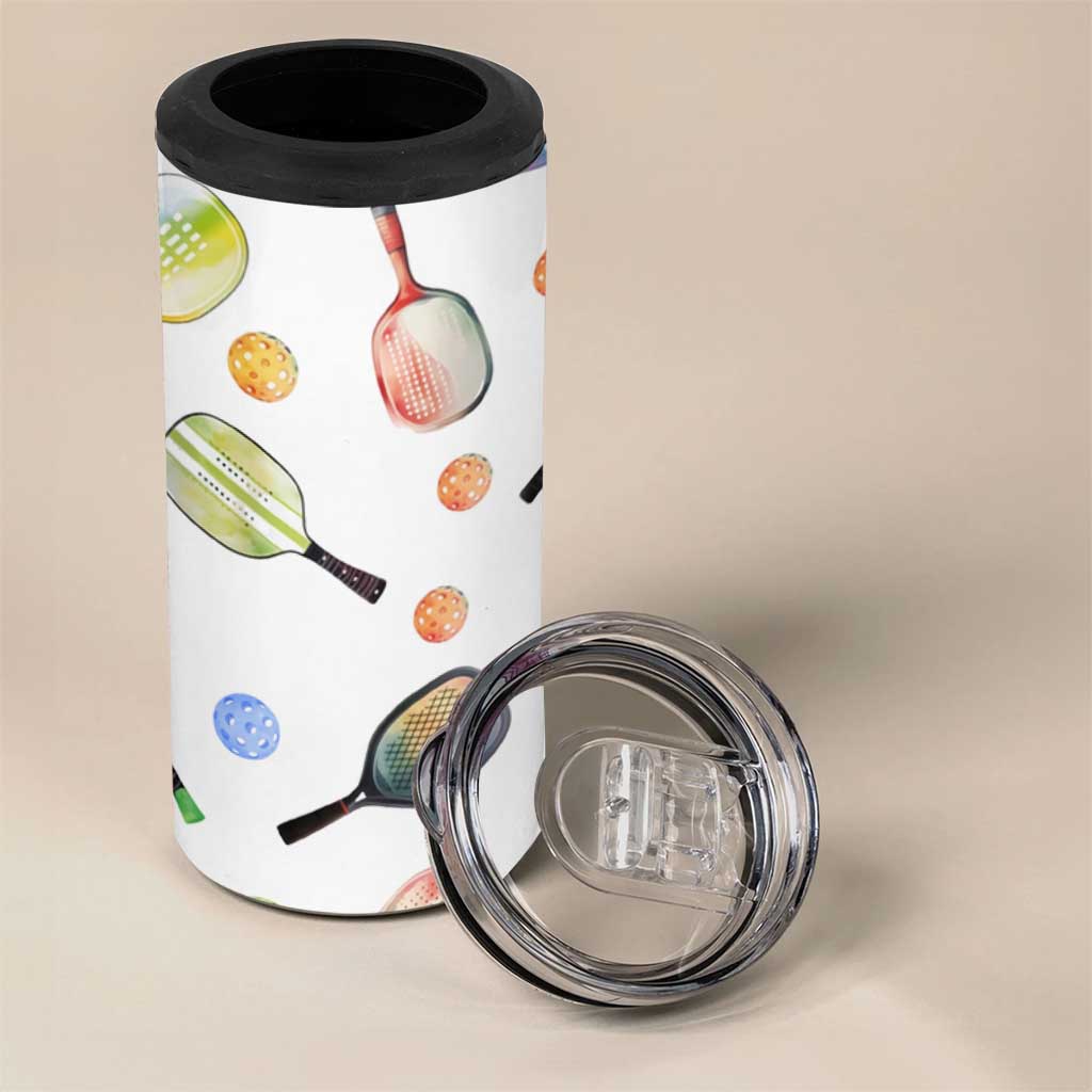 Personalized Pickleball Player 4 in 1 Can Cooler Tumbler Custom Name Pickle Ball Lover