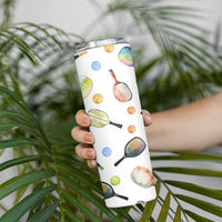 Personalized Pickleball Player Skinny Tumbler Custom Name Pickle Ball Lover
