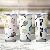 Personalized Pickleball Player Tumbler Cup Custom Name Pickle Ball Lover