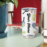 Personalized Pickleball Player Tumbler Cup Custom Name Pickle Ball Lover