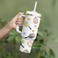 Personalized Pickleball Player Tumbler With Handle Custom Name Pickle Ball Lover