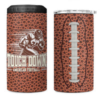 Gifts for Football Lover 4 in 1 Can Cooler Tumbler Touch Down American Football