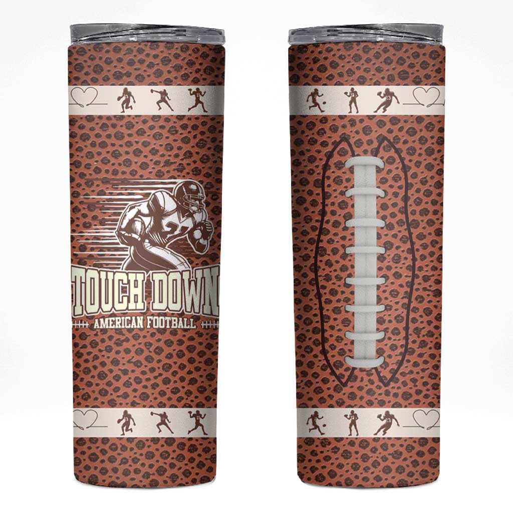 Gifts for Football Lover Skinny Tumbler Touch Down American Football