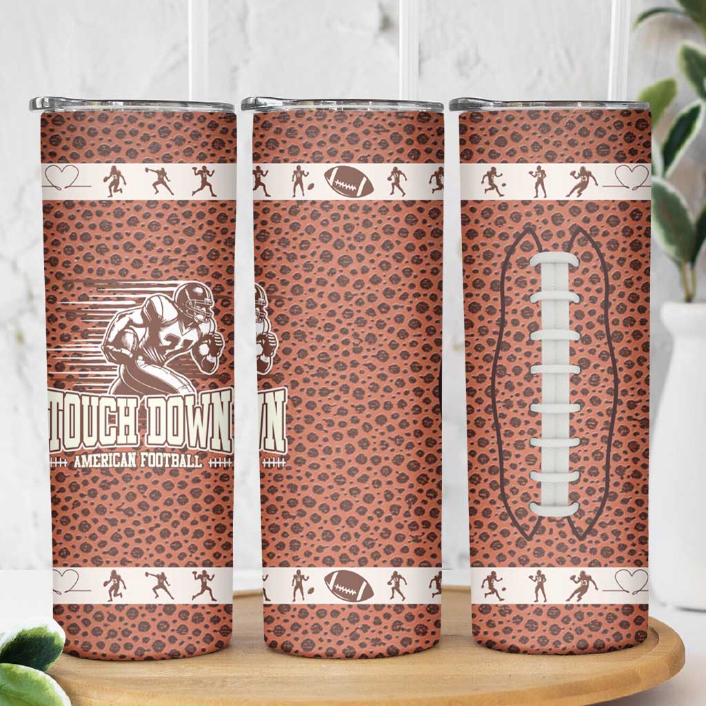 Gifts for Football Lover Skinny Tumbler Touch Down American Football