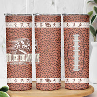 Gifts for Football Lover Skinny Tumbler Touch Down American Football