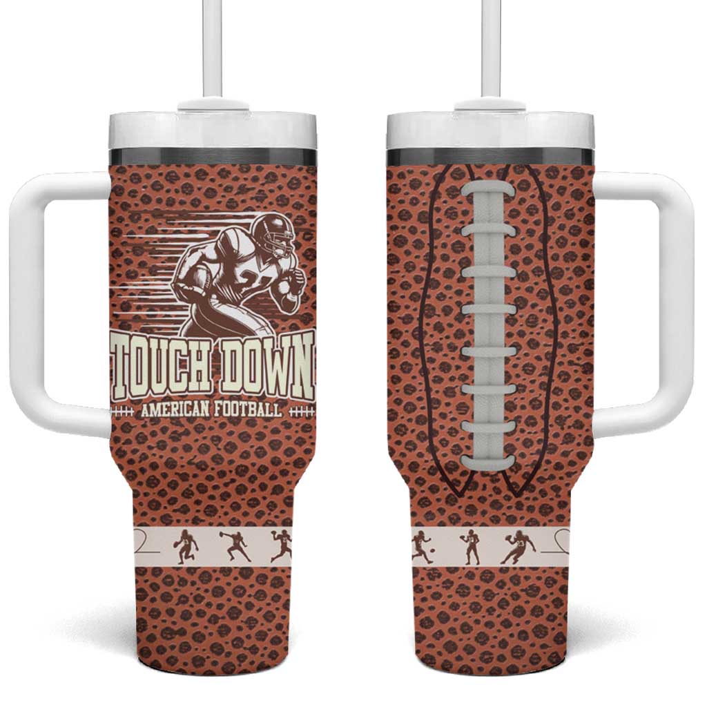 Gifts for Football Lover Tumbler With Handle Touch Down American Football