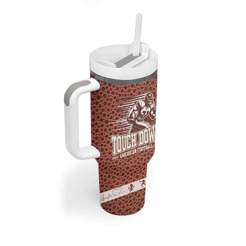 Gifts for Football Lover Tumbler With Handle Touch Down American Football