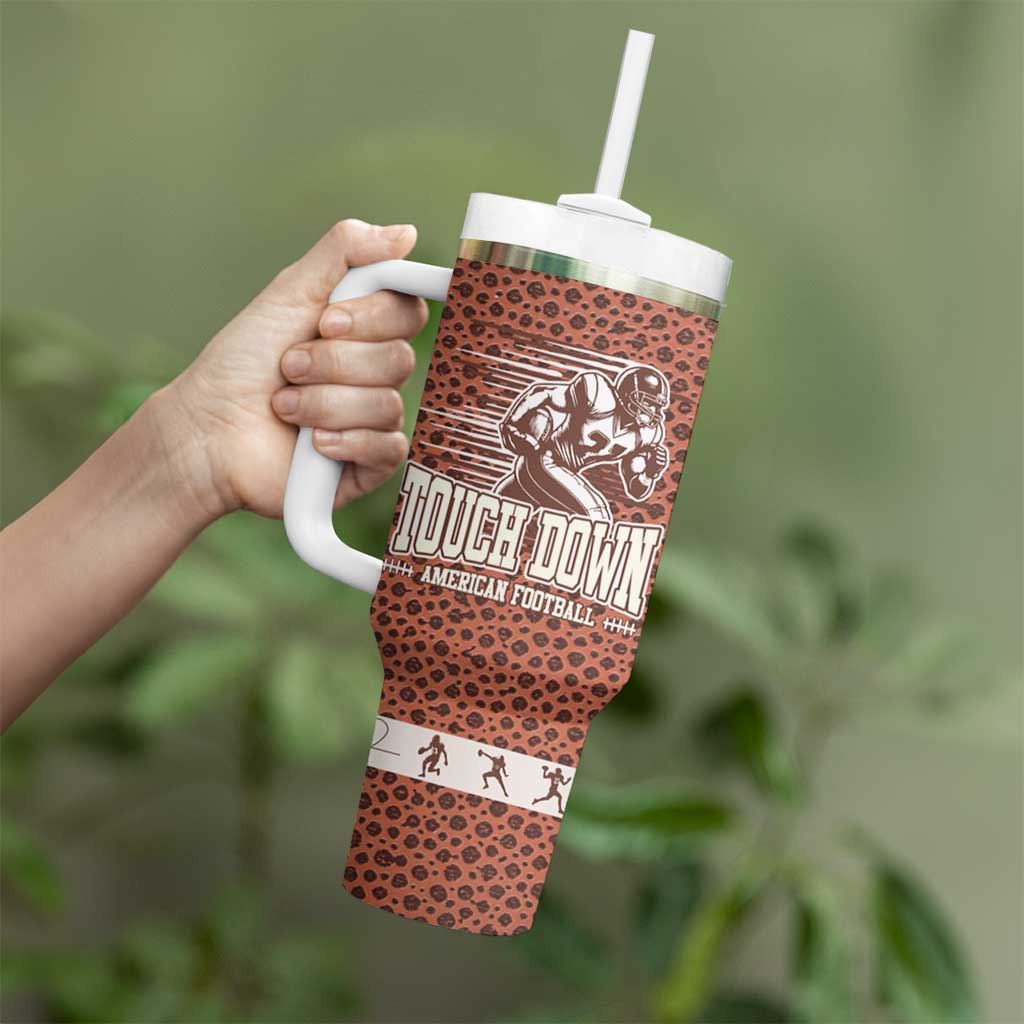 Gifts for Football Lover Tumbler With Handle Touch Down American Football