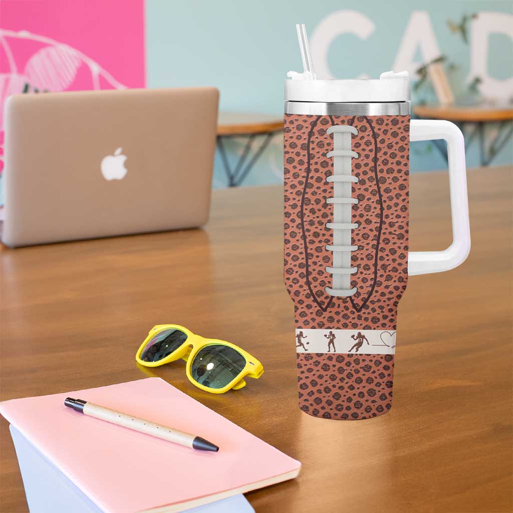 Gifts for Football Lover Tumbler With Handle Touch Down American Football