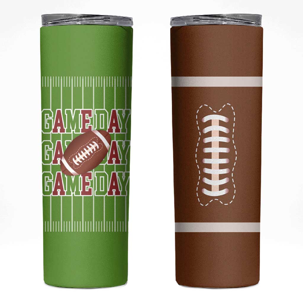Gifts for Football Lover Skinny Tumbler Game Day