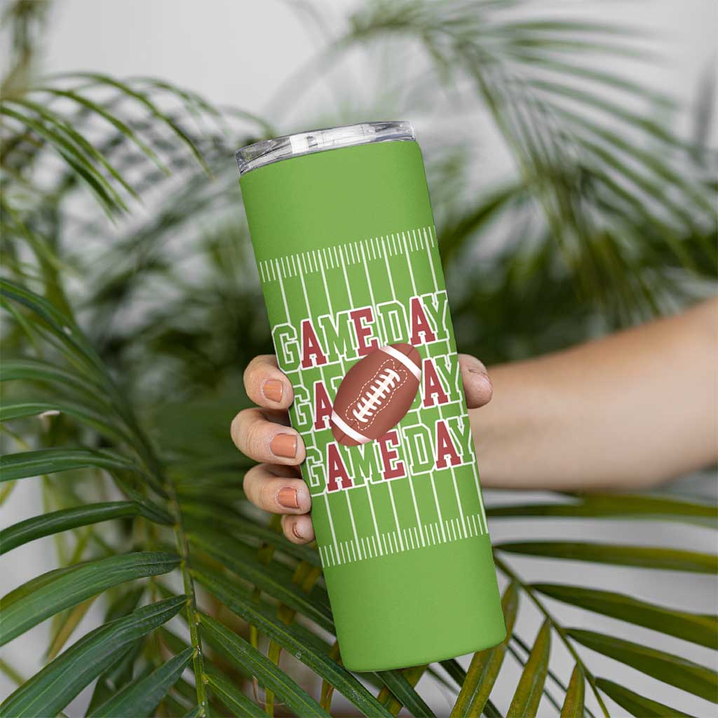 Gifts for Football Lover Skinny Tumbler Game Day