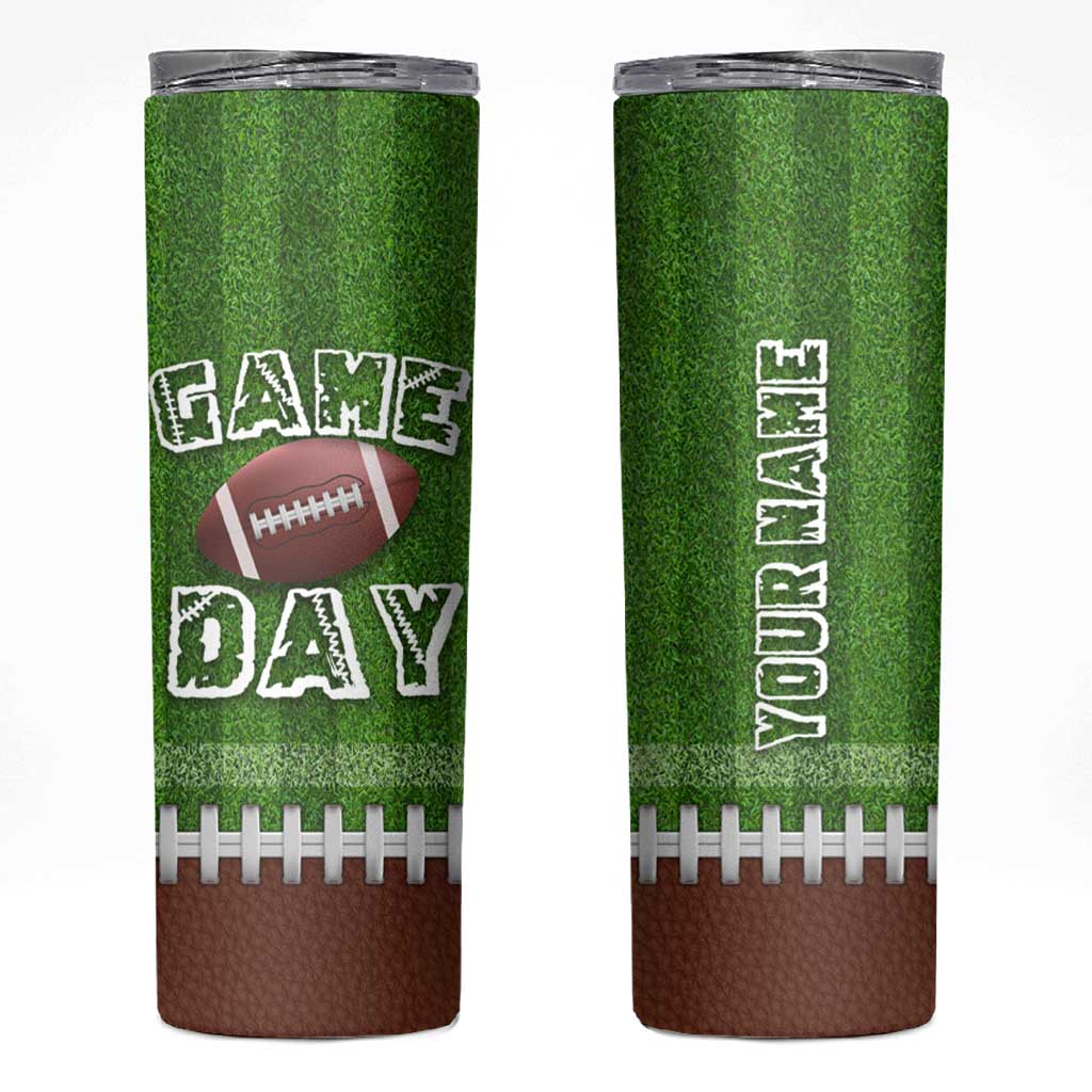 Personalized Gifts for Football Lover Skinny Tumbler Custom Name Game Day