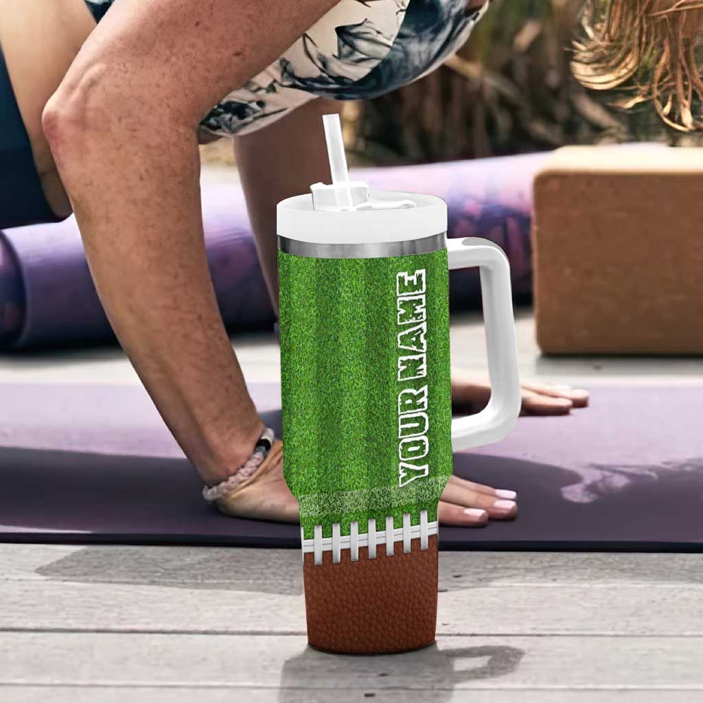 Personalized Gifts for Football Lover Tumbler With Handle Custom Name Game Day