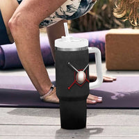 Gifts for Baseball Lover Tumbler With Handle Hustle Hit Never Quit